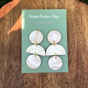 Handmade clay earrings